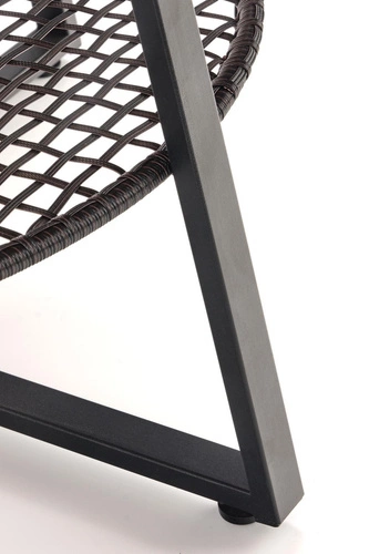 Okrągły stolik kawowy Florence 80 cm skandynawski dębowy z półką do salonu Intesi