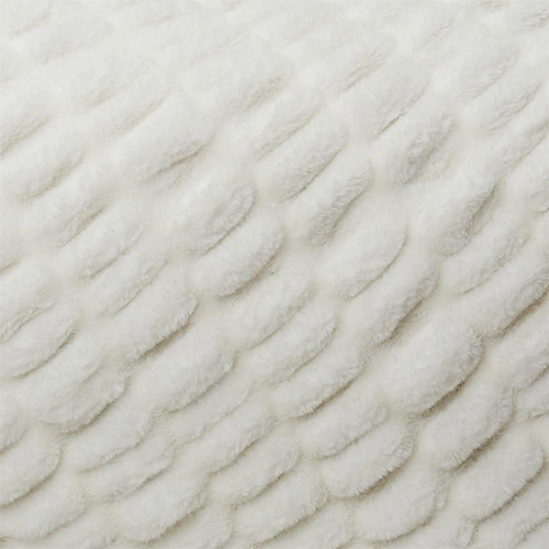 Koc futrzany Furry Luxury biały ciepły i puszysty na łóżko lub kanapę 140x200 cm