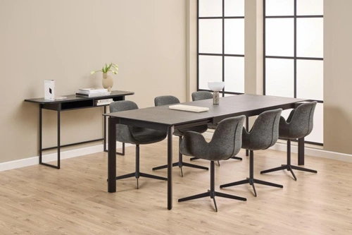 Stół rozkładany Palermo czarny ceramika do jadalni i salonu 180-240