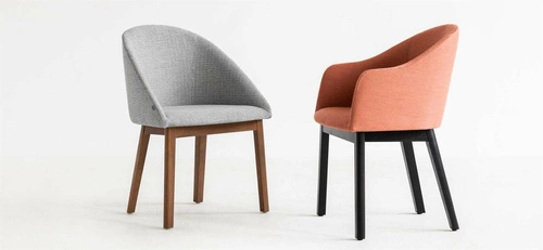 Krzesło tapicerowane Fameg POP premium dąb z podłokietnikami do jadalni nowoczesne personalizowane