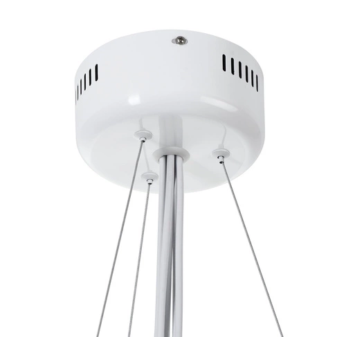 Lampa wisząca QUEEN-6 biała glamour do salonu i jadalni regulowana 82 cm Step into Design