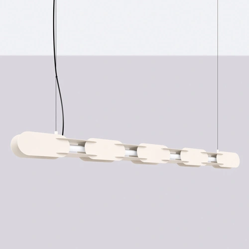 Lampa wisząca CHAIN 158 LED beżowa nowoczesna do jadalni nad stół