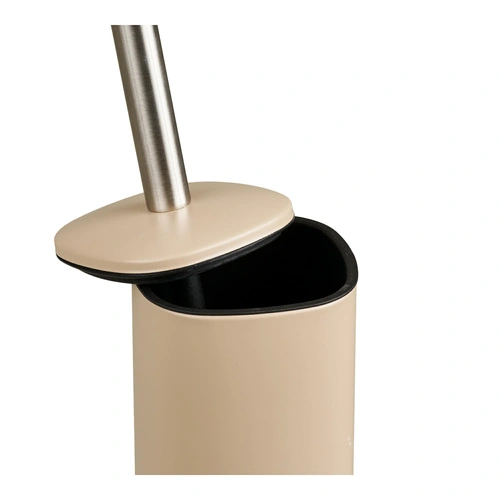 Szczotka do wc Lodi beżowa metalowa do łazienki nowoczesna 39 cm