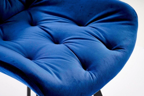 Krzesło obrotowe Veroniq granatowe tapicerowane welur do jadalni kuchni salonu nowoczesne