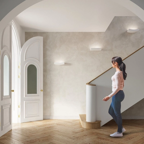 Kinkiet ścienny ceramiczny TAUGAN Sollux biały nowoczesny do salonu i sypialni 2xG9