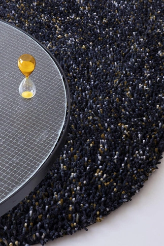 Dywan shaggy wełniany Shaggy Rocks granatowy 250x300 dywan do salonu nowoczesny Carpets&More