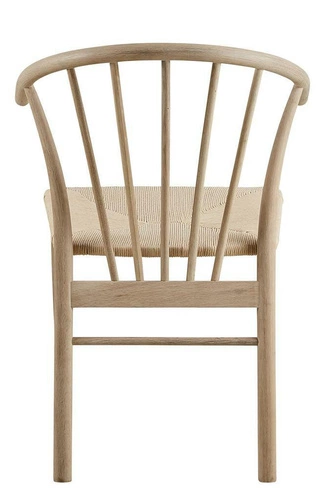 Krzesło drewniane z podłokietnikami Cassandra Actona do jadalni skandynawskie boho naturalne