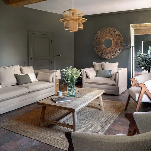 Dywan boho z juty 160x230 Atmosphera naturalny prostokątny do salonu lub sypialni