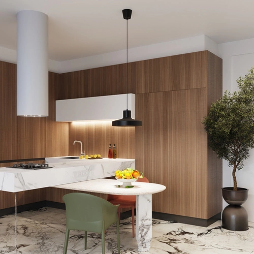 Lampa wisząca BILO czarna nowoczesna metalowa do salonu i kuchni 35 cm SOLLUX