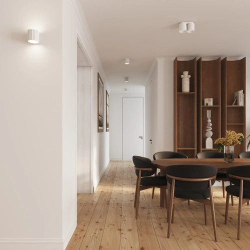 Plafon sufitowy AURA 2 biały nowoczesny aluminiowy do kuchni i salonu GU10