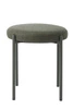 Stołek tapicerowany Pulto oliwkowy nowoczesny do kuchni i jadalni metalowy 48 cm