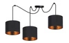 Lampa wisząca Candida p czarny 3x40W E27  abażur czarny