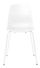 Whitby nowoczesne krzesło z tworzywa białe do jadalni i kuchni skandynawskie