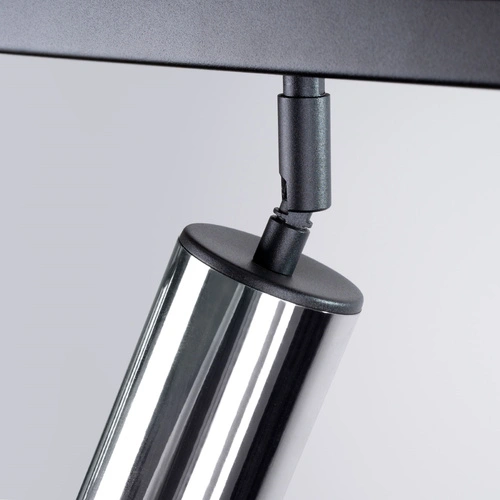 Plafon sufitowy WINX 6L czarny chrom nowoczesny do salonu i sypialni LED GU10