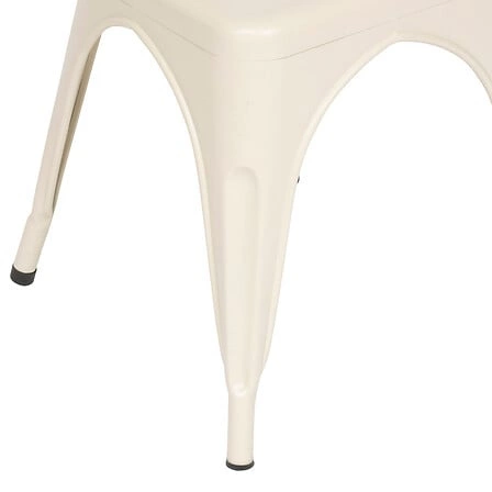 Krzesło metalowe Paris Edge Atmosphera loftowe kremowe do jadalni i kuchni sztaplowane