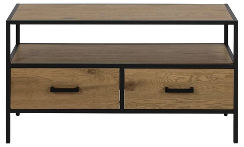 Szafka RTV Seaford z szufladami dąb/czar