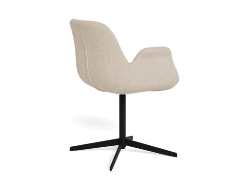 Krzesło Beth obrotowe do jadalni beżowe tapicerowane loft Actona