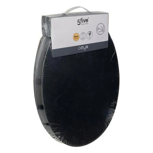 Deska sedesowa Onyx czarna wolnoopadająca