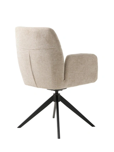 Krzesło obrotowe Roxana do jadalni tapicerowane z podłokietnikami