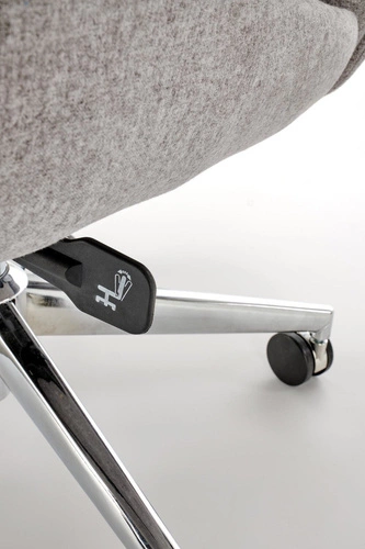 Fotel biurowy ergonomiczny Lix popielaty obrotowy na kółkach z podłokietnikami do biura