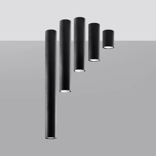 Plafon sufitowy czarny nowoczesny metalowy Lagos 10 do salonu kuchni sypialni Sollux