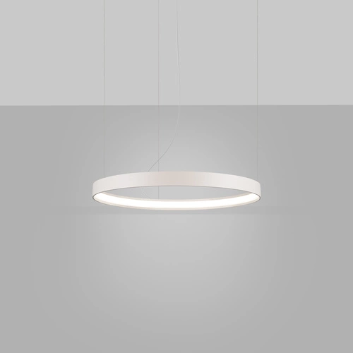 Nowoczesny żyrandol LED RIO 55 beżowy regulowany do salonu i jadalni ściemniany