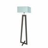 Lampa stojąca do salonu JAWA miętowy abażur, nowoczesna drewniana Lysne 138 cm