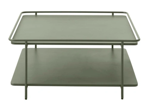 Stolik kawowy Yuba 75x75 kwadratowy metalowy nowoczesny zielony