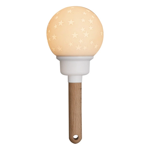 Lampka nocna LED Star Atmosphera do pokoju dziecka, nowoczesna, drewniana, ze ściemniaczem