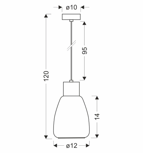 Lampa wisząca MOLDO czarny 1x40W E27  klosz bursztynowy