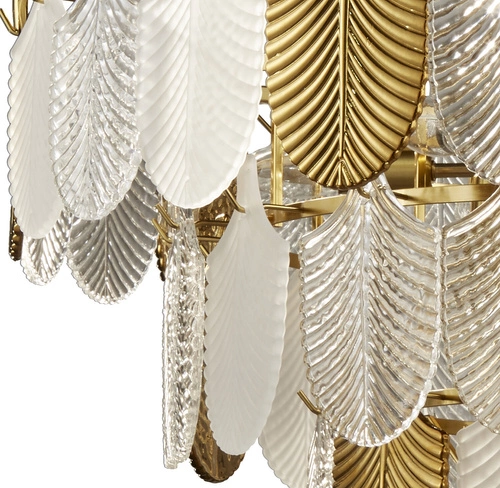 Lampa wisząca SECRET biało złota 80 cm nowoczesna do salonu i jadalni regulowana