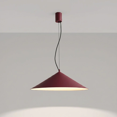 Lampa wisząca FINT LED burgund nowoczesna do salonu regulowana