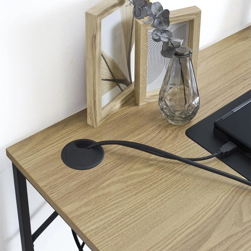 Biurko Link naturalne/czarne