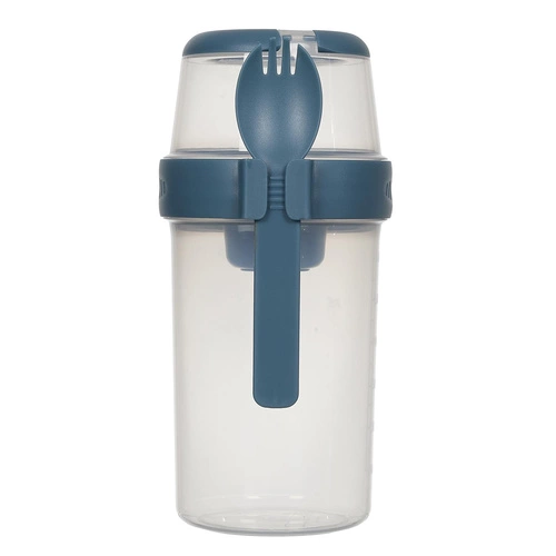 Lunchbox Intesi niebieski z 3 przegródkami do szkoły lub pracy, pojemnik na lunch nowoczesny 1,04 l