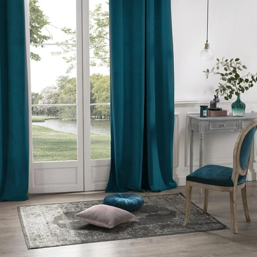 Zasłona velvet Dolce morskie 140x260cm