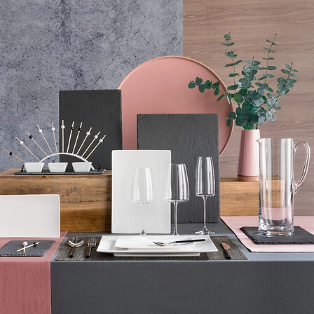 Czarna prostokątna podkładka pod talerz Maoli 50x35 cm do kuchni i jadalni