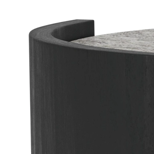 Stolik kawowy Zafra szary marmur/czarny