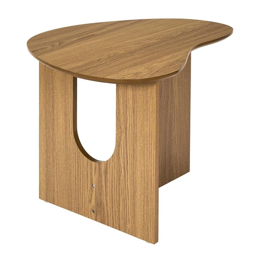 Stolik kawowy Calypso nowoczesny nieregularny dąb 60x48 cm do salonu styl skandynawski