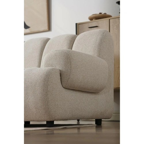 Sofa narożna Taza modułowa 3,5-osobowa piaskowa do salonu lewa