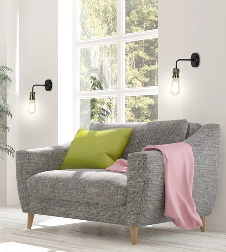 Kinkiet Goldie 1x60W E27 czarny+patyna (z żarówką 3030948)