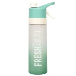 Bidon na wodę Intesi Fresh&Fun zielony nowoczesny polipropylenowy do pracy i na trening