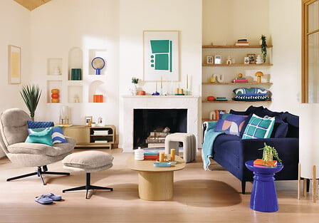 Stolik kawowy owalny Lee naturalny nowoczesny skandynawski do salonu 100x70 cm Atmosphera