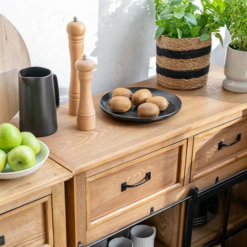 Młynek do soli i pieprzu ręczny drewniany nowoczesny 5five simply smart 15cm