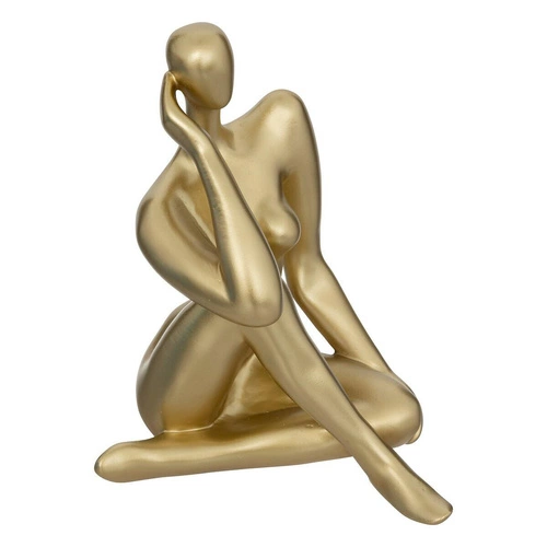 Figurka dekoracyjna Gold Woman 25cm złota glamour do salonu na prezent Atmosphera