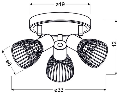 Plafon sufitowy Modo czarny chrom nowoczesny metalowy do salonu i kuchni Candellux