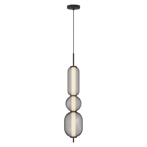 Lampa wisząca PUMA 14cm czarny 15W LED  3000K klosz biały