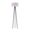 Lampa podłogowa MIAMI abażur jasny fioletowy stelaż popielaty