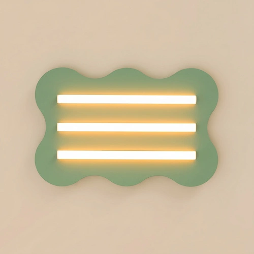 Plafon nowoczesny Klover szałwiowy metalowy LED do salonu 66 cm