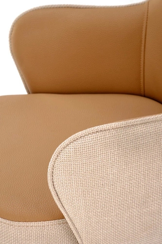 Krzesło obrotowe Connery Intesi tapicerowane do jadalni i salonu skandynawskie z podłokietnikami