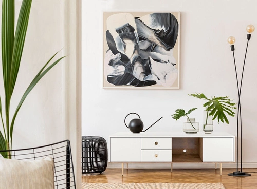 Szafka RTV biała 160 cm skandynawska z szufladami do salonu Harmoni H02 SKANDICA